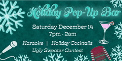 holiday pop up bar trimmed